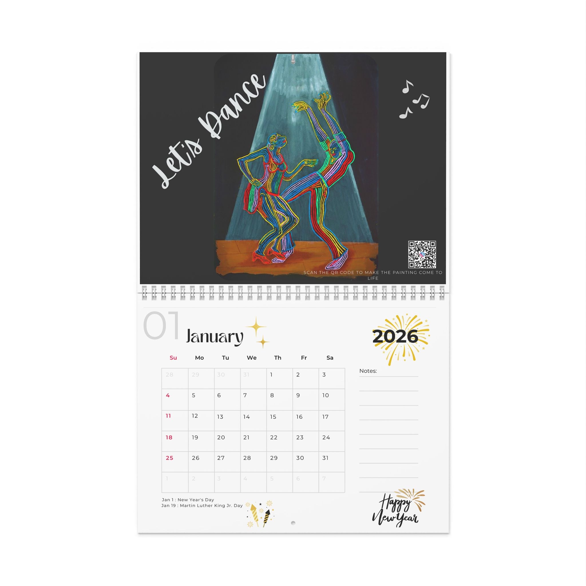 2026 O'Bannon Studios Interactive Jazz Series Calendar