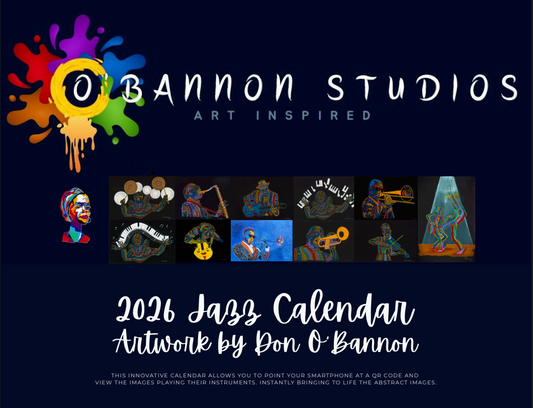 2026  O'Bannon Studios Jazz Calendar - Print Version