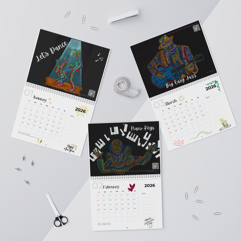 2026 O'Bannon Studios Interactive Jazz Series Calendar